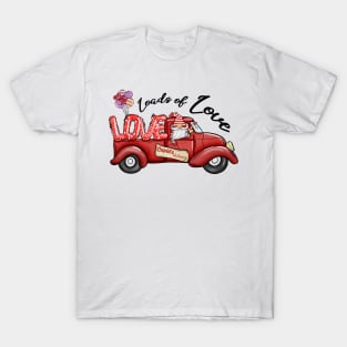 Load Of Love Gnome Valentine Day Truck T-Shirt